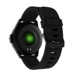Harry Lime Silver bezel Step tracker Watch with Black Silicone strap HA07-2001